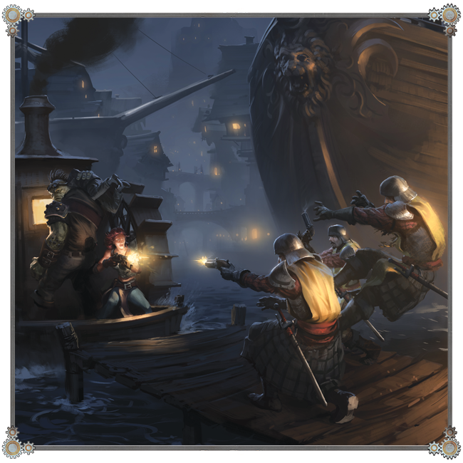 Une scène de combat nocturne